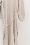 BASERANGE Waist-Drawstring Long Sleeve Dress DRSH Collection Portugal BAS-DRSH-CH-WI22-MIHUI Beige Gray